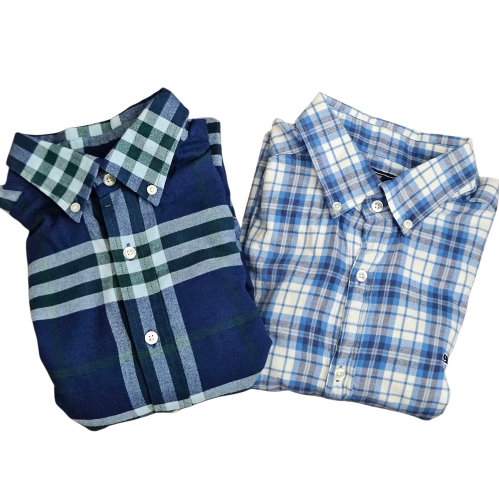 Vineyard Vines Mens Flannel Long Sleeve Shirts Size Medium Fall Cozy Soft Preppy